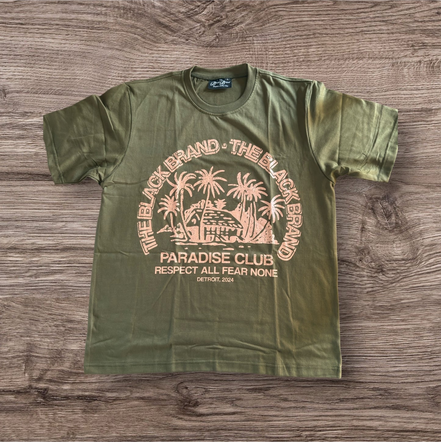 The Black Brand Paradise Club Tee – Olive Green