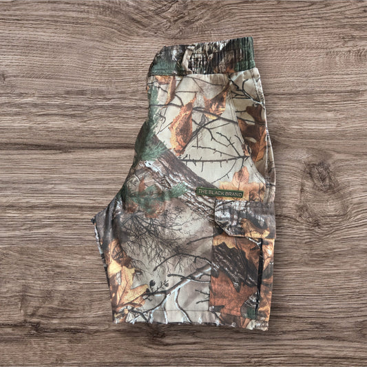 The Black Brand Woodland Camo Cargo Shorts